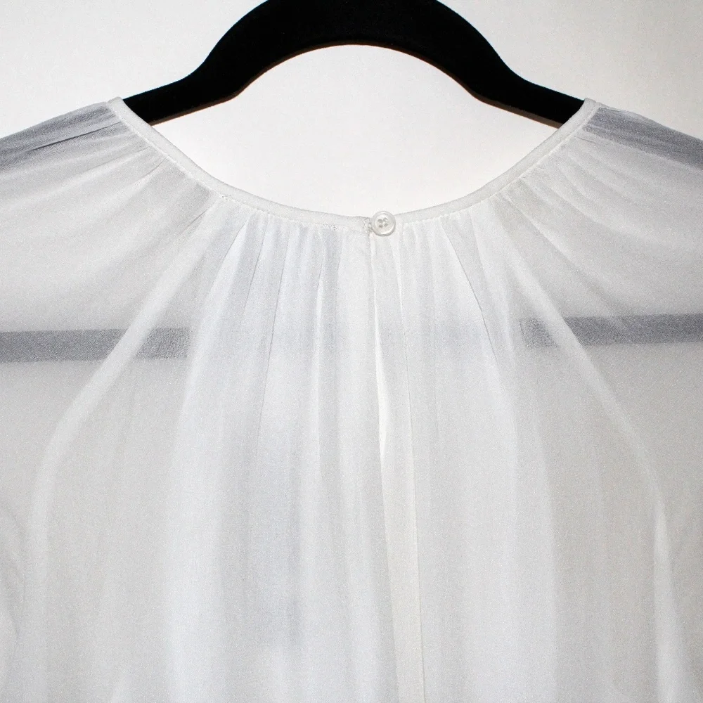 J. Crew Collection Ruffle Top in Viscose Chiffon